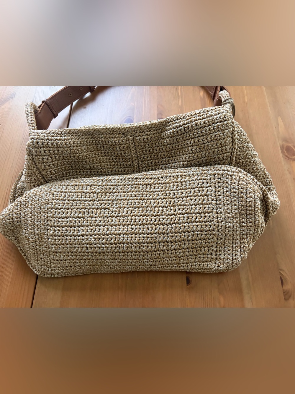 The Sak Los Feliz Bamboo Static Woven Shoulder Bag Adjustable Leather Strap - Picture 12 of 12